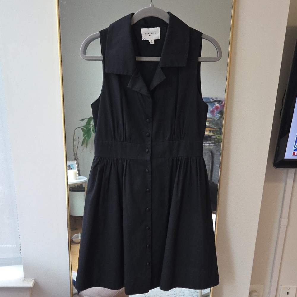 Pomander Place Black Sleeveless Mini Dress
